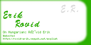 erik rovid business card